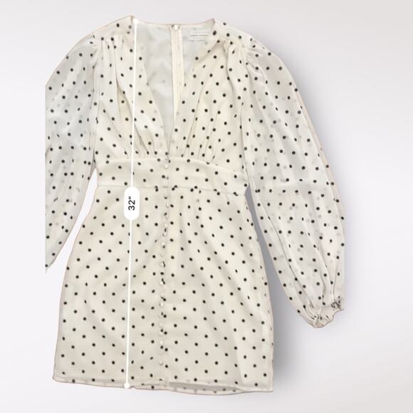 Urban Outfitters Willow Plunging Polka Dot mini Short Dress Size‎ Small - Picture 6 of 10